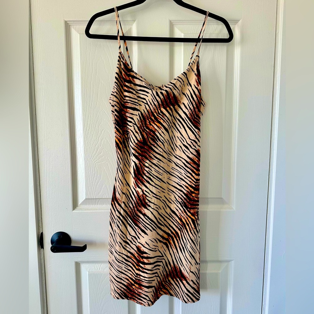 RVCA Macarthur Midi Dress Multi Tiger Print